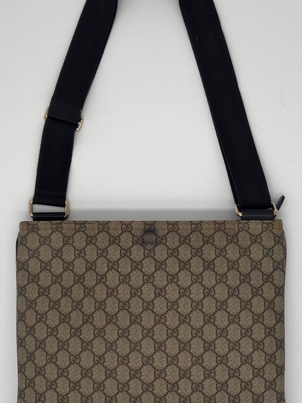 Designer Monogram Crossbody Bag in Brown